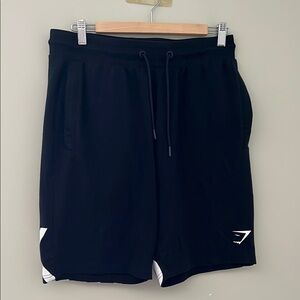 Gymshark Black Athletic Shorts with Drawstring Waistband